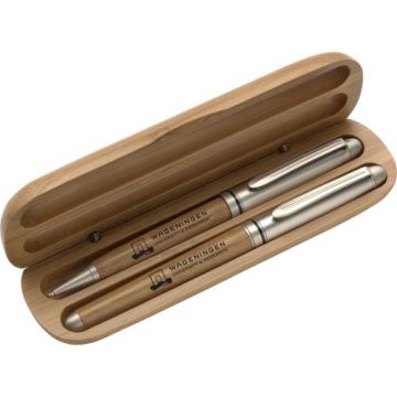 Houten schrijfset Wageningen University