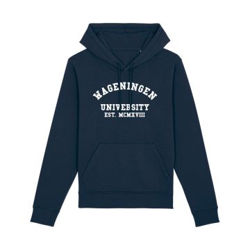 Hooded Sweater Wageningen University Print Navy