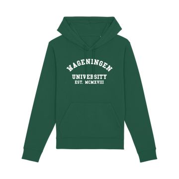 Hooded Sweater Wageningen University Print Groen